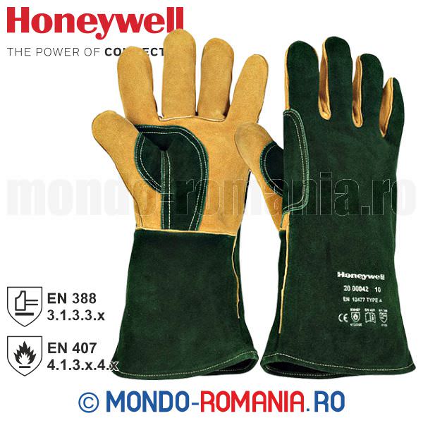 Manusi din piele pentru sudura - Honeywell GREEN Welding PLUS